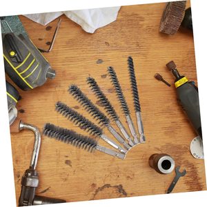 Spazzola per la pulizia del tubo con foro in <span class=keywords><strong>acciaio</strong></span> inossidabile punta da trapano rotonda per spazzola metallica per la rimozione della ruggine con gambo esagonale da 6mm - Product Image 6