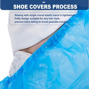 Havei hixin חד פעמי cpe נעל כיסוי בטיחות פלסטיק נגד השקופית יצרן nonwove ללא להחליק נעליים מכסה הסיטונאי - Product Image 4