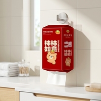 Papier toilette mural suspendu, usage humide, déchirable, doux, en pâte de bois vierge, pour l'hygiène familiale