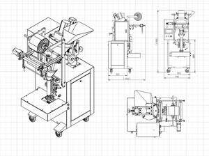 Machine d'emballage automatique de poudre avec système de changement rapide pour poudre de gypse, poudre de corniche, poudre de plâtre, stuc - Product Image 6