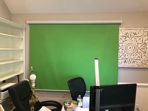 HEYU 1.8*2M Fondo de Pantalla <span class=keywords><strong>Verde</strong></span> Retráctil con Bloqueo Automático y <span class=keywords><strong>Tela</strong></span> <span class=keywords><strong>Verde</strong></span> Antiarrugas - Product Image 6