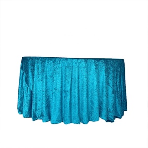 Khăn Trải Bàn Bằng Nhung Tròn Đám Cưới Màu Xanh Mòng Két Tối Sang Trọng Cho Bữa Tiệc Tiệc - Product Image 6