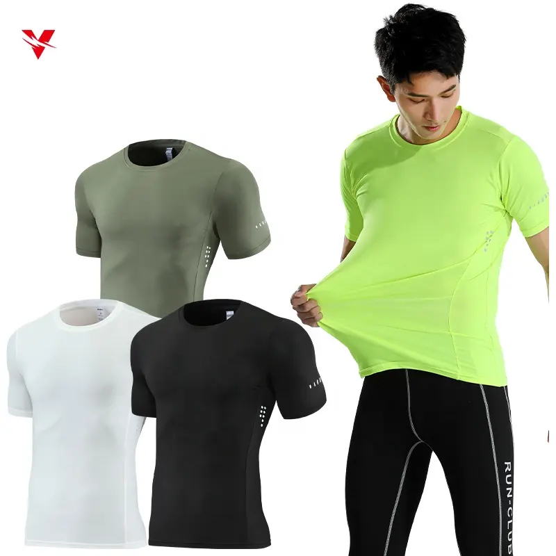 Compression Long Sleeve T Shirt Men Elastic Training T-shirt Gym Fitness Workout Tights Sport Jersey Athletic Running Shirt 235