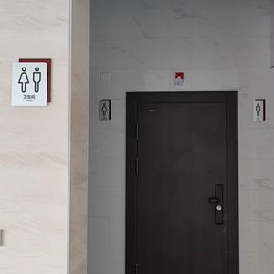 Treo tường Acrylic Kim Loại Nhà vệ sinh dấu hiệu chữ nổi và xúc giác cho nhà hàng <span class=keywords><strong>WC</strong></span> nhà vệ sinh dấu hiệu - Product Image 1