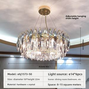 <span class=keywords><strong>Lampadario</strong></span> Moderno JACKSUN in Cristallo K9 <span class=keywords><strong>Grigio</strong></span> Fumo, 50 cm, Lampada a Sospensione in Metallo e Cristallo, Lussuosa Illuminazione per Soggiorno - Product Image 5