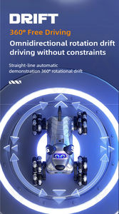 Albassa <span class=keywords><strong>Robot</strong></span> <span class=keywords><strong>Chien</strong></span> Télécommandé 360 Degrés, <span class=keywords><strong>Jouet</strong></span> Voiture à Contrôle Gestuel, Modèle de <span class=keywords><strong>Jouet</strong></span> avec Lumières et Musique, Fréquence 2.4 GHz, Câble USB - Product Image 2