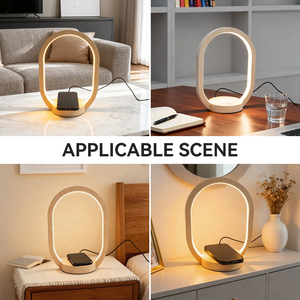 Lampe de Chevet LED Rechargeable en Bois, Mini Lampe de Table Intelligente avec USB pour Lecture, Décoration de Chambre, Protection des Yeux - Product Image 6