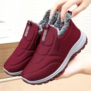 OEM Fábrica Botas de Inverno das Mulheres Confortável Casual Quente Pele De Pelúcia Neve Sapatos Térmica Impermeável Andando Estilo Elegante - Product Image 1