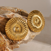Boucles d'oreilles florales de luxe Gaovo pour femmes, plaquées or 18 carats, en acier inoxydable et titane, résistantes au ternissement, bijoux de mode