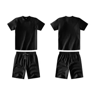Оптовая продажа, недорогие шорты для малышей, 2023, 2 предмета, многоцветная простая летняя одежда для маленьких мальчиков, комплект с логотипом