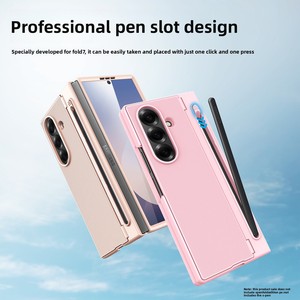 เคสโทรศัพท์พับได้ Huanmin Factory สำหรับ Samsung ZFold ลด 30% พร้อมขาตั้งและช่องใส่ปากกาสปริง - Product Image 2