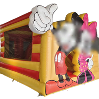 Pleine maison gonflable commerciale de rebond de PVC sautant combiné avec la glissière pour des enfants