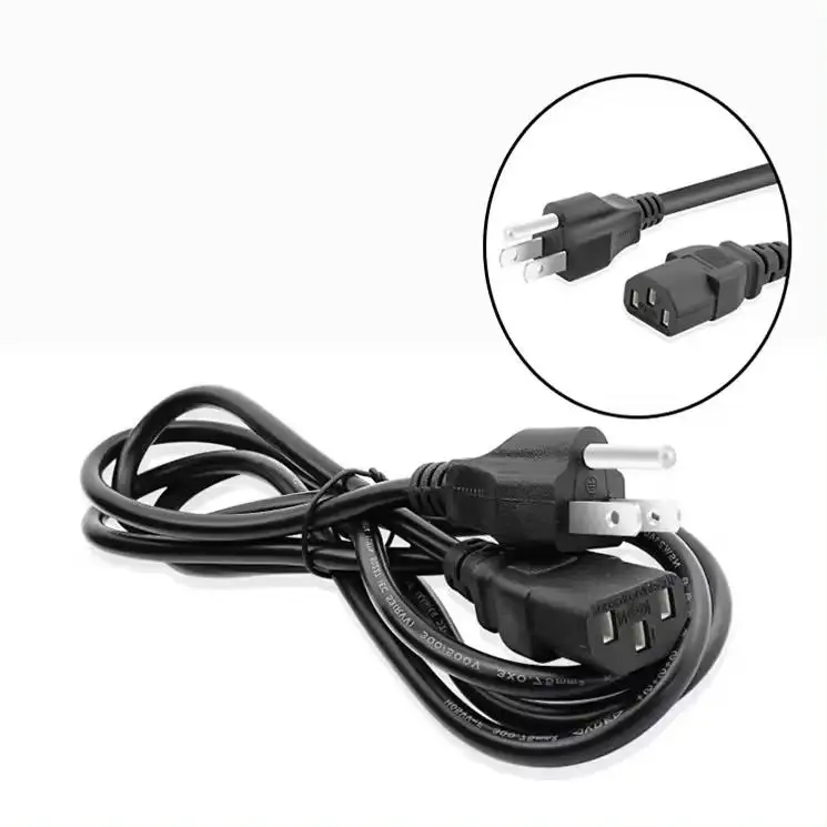 Manufacturer US NEMA5-15P 3 prong Type-A to C13 power cable 1.5m 10A250V for Computer Cabinet PDU UPS extension power cord