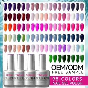 Esmalte de Uñas en Gel de Alta Calidad OEM, 15 ml, 98 Colores, para Arte de Uñas y Manicura, Fabricación de Marca Privada, Libre de HEMA y TPO - Product Image 1
