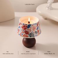 Choix idéal pour les mariages : Bougie parfumée à motif floral artistique, style lampe, coffret cadeau pour une décoration romantique de la maison et des occasions spéciales