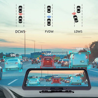 10 pouces 4G ADAS Android 8.1 tableau de bord RAM 2GB ROM 32GB Wifi GPS Navigation avec double caméras 24H moniteur de stationnement