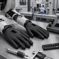 Gant de main robotique en silicone de qualité alimentaire, couvre-main bionique, paire gauche-droite pour la téléopération robotique IA