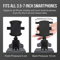 Support de téléphone pour voiture 360 °   Support de téléphone portable universel rotatif pour rétroviseur de tableau de bord, accessoires intérieurs de voiture