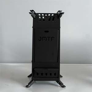 เตาบาร์บีคิวพับได้แบบพกพา, เตาให้ความร้อนด้วยฟืนพร้อมหน้าต่างสังเกตการณ์, เตาให้ความร้อนแบบรวมสำหรับการตั้งแคมป์, ร็อคเก็ต - Product Image 6