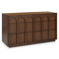 Ensemble de meubles de chambre à coucher de luxe en bois de noyer, commode à 6 tiroirs, commode double