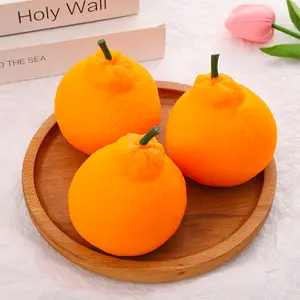 Hot Sale Simulation Fruit Orange Bouncy Stress Relieving Ball Orange Squishy Stress Ball Realistic Sensory Toy For Kids Adults