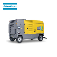 Compresseur d'air portable à vis Atlas Copco à moteur diesel, compresseur d'air de type vis pour l'industrie du ciment et de l'exploitation minière