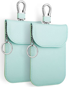 Sac Faraday en cuir PU, poche de protection pour porte-<span class=keywords><strong>clés</strong></span> de <span class=keywords><strong>voiture</strong></span> Faraday, étui portefeuille pour clé de <span class=keywords><strong>voiture</strong></span> <span class=keywords><strong>anti</strong></span>-piratage avec blocage du signal <span class=keywords><strong>RFID</strong></span> - Product Image 2