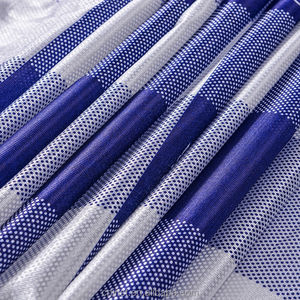 Бело-синяя ткань для матраса в клетку, трикотажная ткань с импортным узором из Китая - Product Image 4