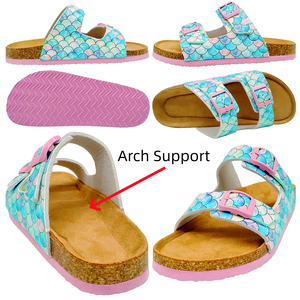 Sandalias de Corcho Personalizadas para Niños, Transpirables, de Cuero PU, para Niños Pequeños, Zapatos de Playa para Exteriores, Sandalias Cómodas con Hebilla y Correa, Tallas 25-34 - Product Image 3