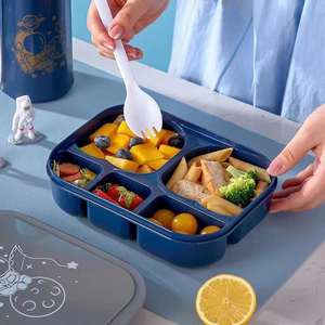 Jieyang Lebo, nouvelle collection, boîte à lunch en plastique à 3 compartiments, ensemble bouteille d'eau et cuillère pour enfants - Product Image 3