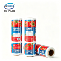 Rouleau de film rétractable en aluminium imprimé sur mesure pour sachets de sauces liquides, miel, ketchup, purée de fruits, qualité alimentaire, sans BPA, OEM ODM, sûr