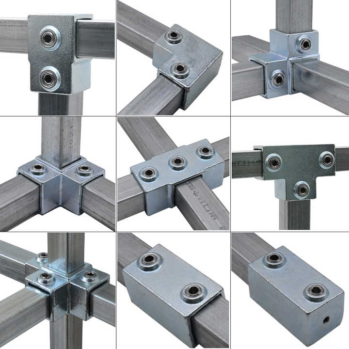 Square Tube Connector Key Clamp Fittings 176F Square Side Outlet Tee ...