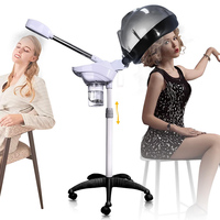 2 in 1 Hair Steamer & Facial Steamer Profesional Salon Hood Pengering Rambut Ozone Perawatan Rambut Mesin Kecantikan