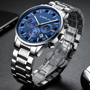 CRRJU 2260-reloj de cuarzo personalizado para hombre, elegante, luminoso, a prueba de agua, diseño de viaje - Product Image 3