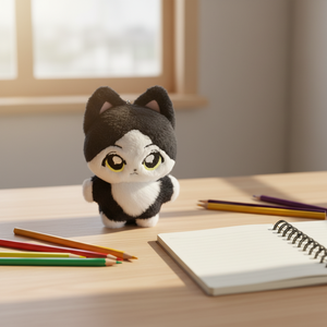 Custom Black <b>Cat</b> <b>Plush</b> Doll 10cm Doll Kpop White <b>Cat</b> <b>Plush</b> Keychain <b>Plush</b> Animal Toys with CE Soft Toys - Product Image 2