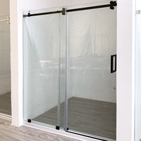 Verre trempé de mur de douche trempé de sécurité clair de 10mm 12mm pour la salle de douche