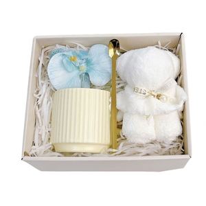 X527 2026 New Promotional Ceramic Mug Towel <b>Gift</b> Set Wedding Favors Birthday Thanksgiving Valentine's Day New Year Thank You - Product Image 3