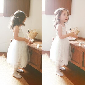 Online <b>Russian</b> Knitting Machine Little Girl Sleeveless Cotton Dress - Product Image 2