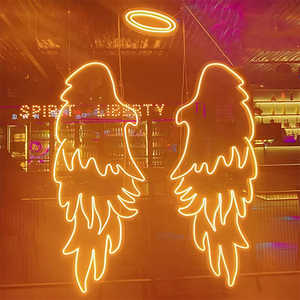 Custom Angel & <span class=keywords><strong>Daemon</strong></span> Wings LED Neon Sign Light Wall ACryl Flex Neon para fiesta o Bar Decoración Night Light - Product Image 6