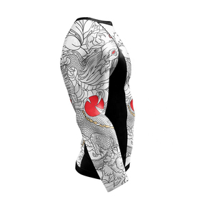 Haut de compression à manches longues avec motif dragon imprimé par sublimation, Rash Guard à séchage rapide, sous-vêtement de sport pour la gym et l'entraînement, OEM en gros - Product Image 4
