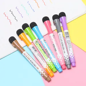 Home Classroom Kids Drawing Magnetic Dry Erase Markers Set 8 Colors Fine Point Tip White Board Marker Pen