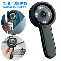 2inch HD Digital Microscope Monocular 100X Magnifying Glass for Jewelry
