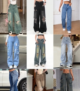 A basso prezzo all'ingrosso popolare <span class=keywords><strong>Slim</strong></span> a gamba larga comodo <span class=keywords><strong>Jeans</strong></span> da donna abbigliamento Casual leggero <span class=keywords><strong>Jeans</strong></span> da donna di vari stili - Product Image 3