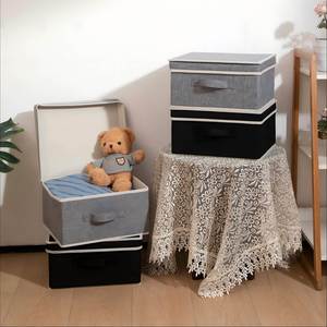 <b>Foldable</b> Storage Organiser <b>Boxe</b> Storage Basket Bins with Lids Handles Clothes Organiser - Product Image 6