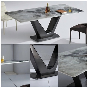 <span class=keywords><strong>Table</strong></span> à <span class=keywords><strong>manger</strong></span> moderne personnalisable avec chemin <span class=keywords><strong>de</strong></span> vaisselle Transformateur extérieur Tréteau pour atelier <span class=keywords><strong>Billard</strong></span> Utilisation pour meubles <span class=keywords><strong>de</strong></span> maison - Product Image 3