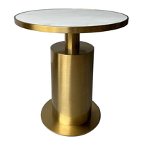 Table d'appoint en métal de style moderne contemporain Design italien Table d'appoint de lit ronde en acrylique transparent Pied de table basse Pata De Mesa