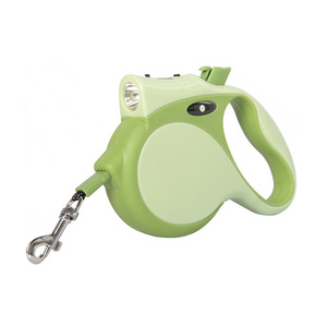 KingHon Vente en gros, laisse rétractable pour chien et chat en nylon extensible de 5 m, mini-laisse rétractable en ABS, mousqueton réfléchissant avec lumière LED - Product Image 4