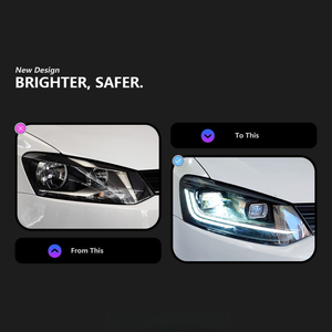 AURON VW Polo 2011-2018 Faros Delanteros LED de Luz Baja para Retrofit/Actualización, Alto Lumen 6000 lm 6000K 12V 36W, Luz Nueva al por Mayor - Product Image 3
