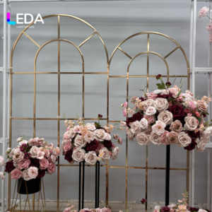 Boule de fleurs artificielles en soie LEDA sur mesure pour décoration de mariage, centre de table pour événements - Product Image 6