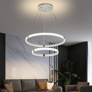 Moderno di lusso per la casa decorativa appesa <span class=keywords><strong>a</strong></span> cerchio rotondo 3 anelli <span class=keywords><strong>lampadario</strong></span> <span class=keywords><strong>a</strong></span> Led luci <span class=keywords><strong>a</strong></span> sospensione - Product Image 4